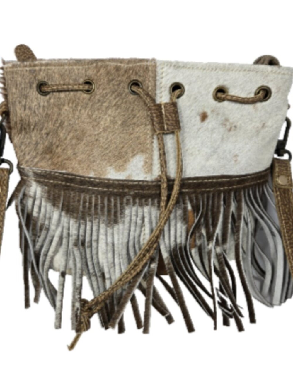 Myra Bag Animal Skin Purse Hairon Cowhide Leather Tassels Crossbody Womens Bag